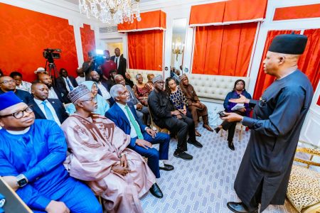 Shettima assures Nigerians in diaspora of robust engagement, economic progress Kashim Shettima addressing Nigerians in diaspora