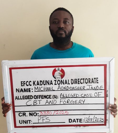 EFCC arraigns man in Kaduna for alleged N32.4m cassava chip fraud Jande Aondoaseer