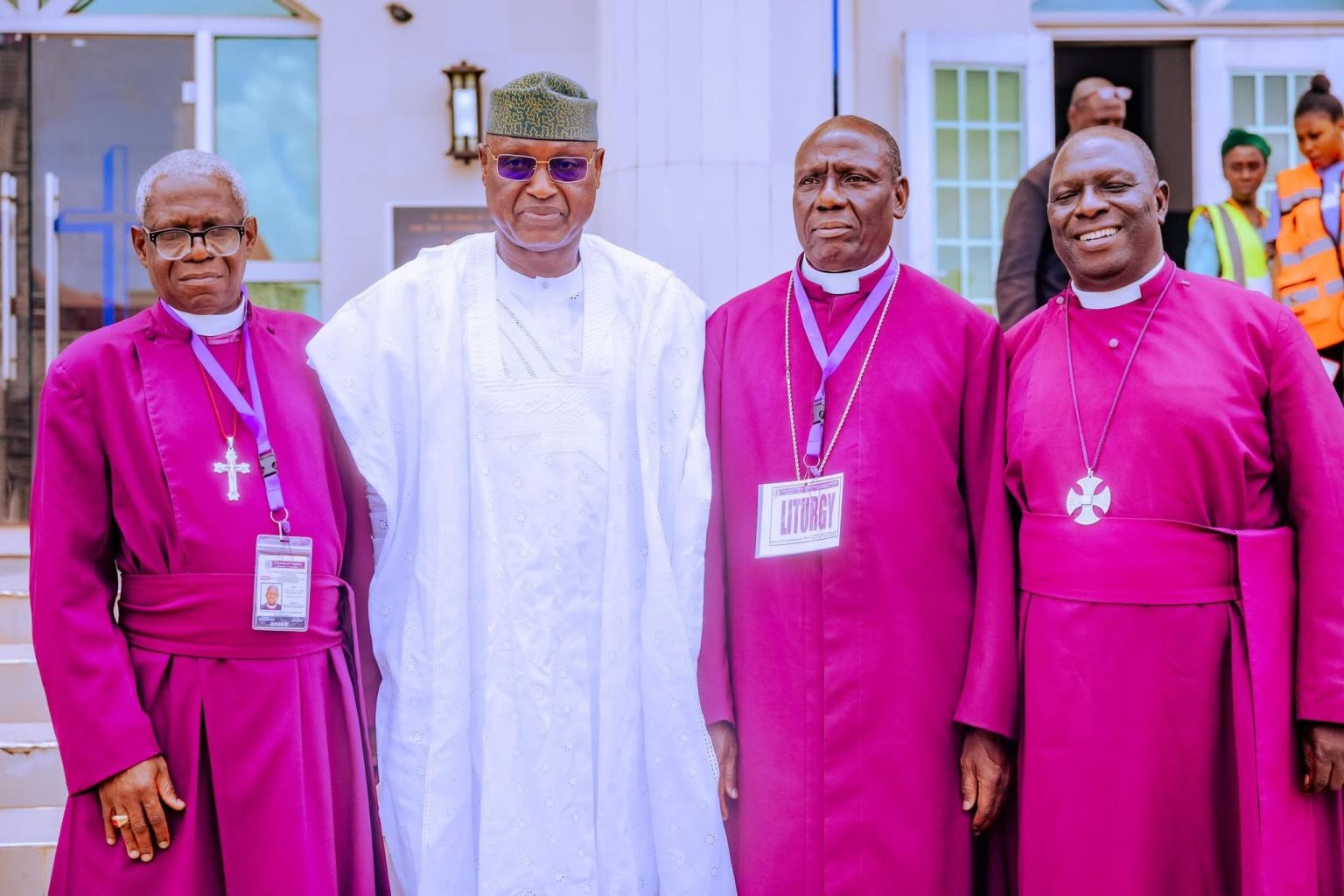 Oyebanji reveals Ekiti spends over ₦200bn on road infrastructure Governor Biodun Oyebanji with Anglican Church clergymen