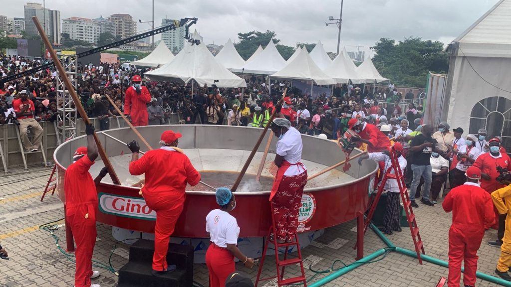 Chef Hilda Baci explains why she reduced the rice quantity in her Guinness World Record attempt for the largest Nigerian jollof rice.