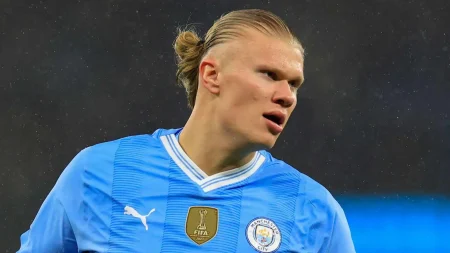 Erling Haaland becomes fastest player to score 50 UCL goals Erling Haaland celebrates after scoring his 50th Champions League goal in Manchester City’s win over Napoli.