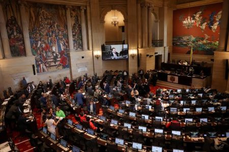 Colombia unveils $6.5 billion tax reform bill amid fiscal crisis Members of Colombia's Congress at a closing session of the legislature in Bogota, Colombia in 2024
