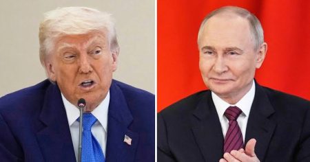 EU, US step up sanctions talks as Trump signals tougher measures on Russia US President Donald Trump and Russia's President - Vladimir Putin