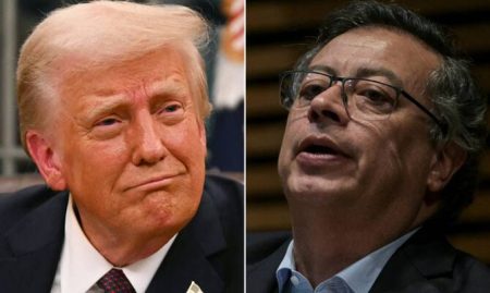 Petro condemns US airstrikes in Caribbean as ‘act of tyranny’ Colombian President Gustavo Petro and Trump