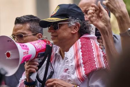 US revokes Colombian president’s Petro visa after rally remarks Colombian President Gustavo Petro