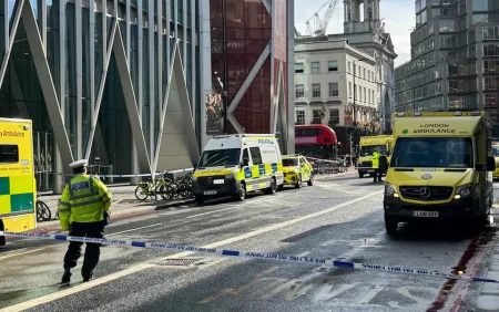 Seventeen injured as bus crashes outside London’s Victoria station