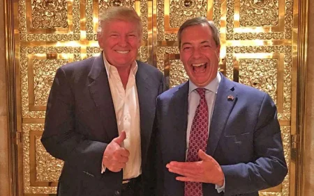 Farage says Trump recognises him as UK’s next prime minister Trump and Nigel Farage