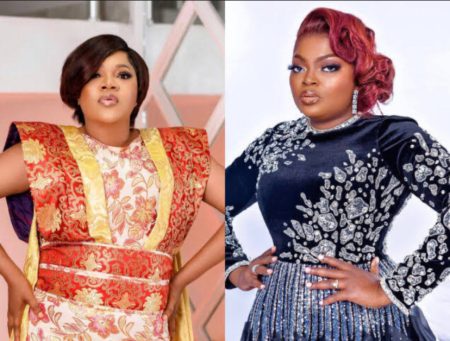 Funke Akindele, Toyin Abraham dismiss rivalry rumours with public reunion Nollywood legends, Funke Akindele and Toyin Abraham