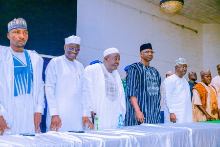 Mass defections to APC attributed to Tinubu’s reforms, says Nasarawa gov Governor Abdullahi Sule welcomes Senator Ahmed Wadada back to the APC during a ceremony in Lafia.