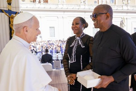 Peter Obi, his wife and Pope Leo XIV