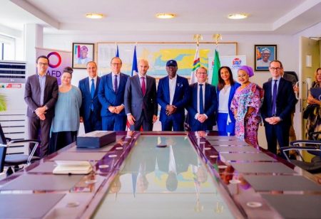 Sanwo-Olu launches ‘OMI-EKO’ project to revolutionize Lagos water transportation Governor Babajide Sanwo-Olu alongside others.