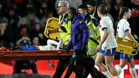 England’s Michelle Agyemang will miss the rest of the season after rupturing her ACL in the win over Australia. The 19-year-old vows to return stronger.