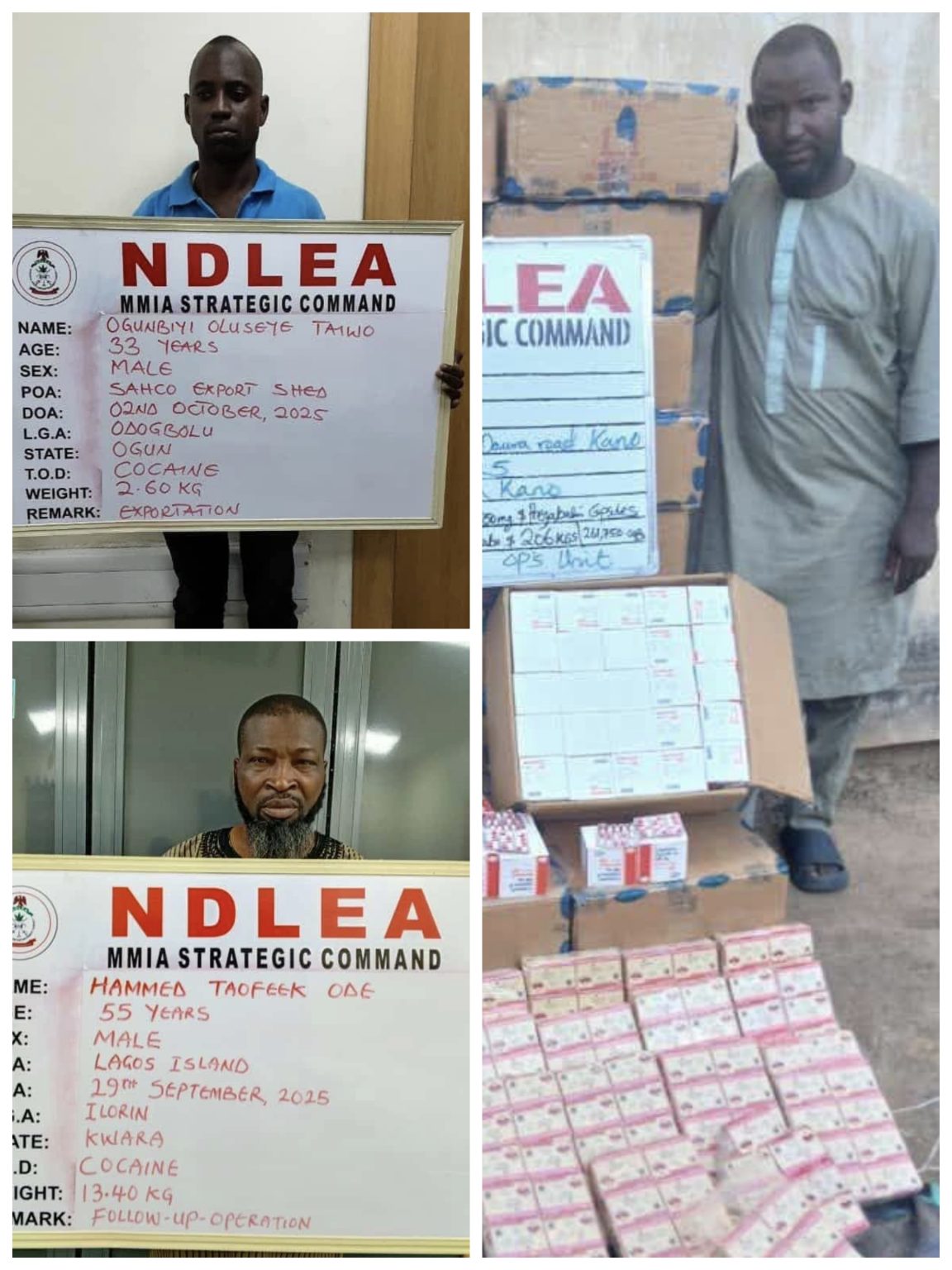 NDLEA dismantles major cocaine networks, seizes over 20kg concealed in beauty products The National Drug Law Enforcement Agency (NDLEA) has dismantled two major cocaine trafficking cartels responsible for multiple United Kingdom-bound drug