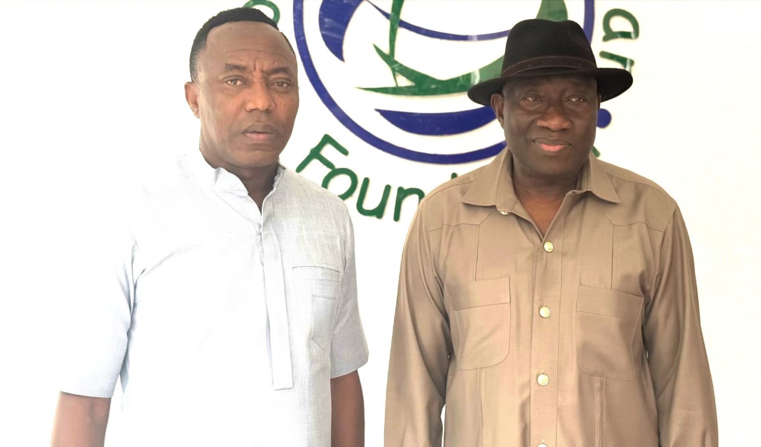 Jonathan backs call for Nnamdi Kanu’s release after meeting with Sowore Goodluck Jonathan and Omoyele Sowore