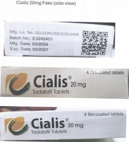 The National Agency for Food and Drug Administration and Control (NAFDAC) has issued a public warning following the discovery of counterfeit Cialis