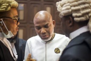 Nnamdi Kanu agrees to consult lawyers before opening defence in terrorism trial Nnamdi Kanu, IPOB leader, agrees to consult his lawyers before opening his defence in his ongoing terrorism trial in Abuja.
