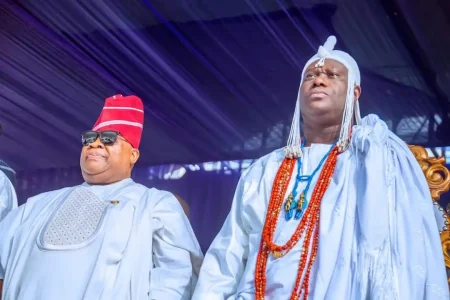 Gov. Adeleke celebrates Ooni of Ife at 51, hails monarch’s legacy of peace, cultural renaissance Governor Adeleke celebrates Ooni of Ife’s 51st birthday, praising his leadership, cultural impact, and role in promoting peace and unity.