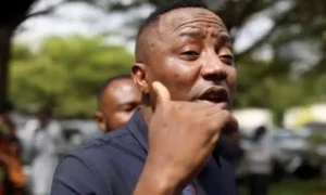 Panic as Sowore collapses during Democracy Day protest in Abuja Human rights activist Omoyele Sowore at a Democracy Day protest in Abuja, where demonstrators gathered to voice concerns over governance, insecurity and economic hardship.