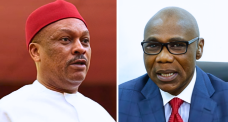 PDP internal rift deepens: Anyanwu rejects Ologunagba’s dissolution of Akwa Ibom exco Samuel Anyanwu and Debo Ologunagba