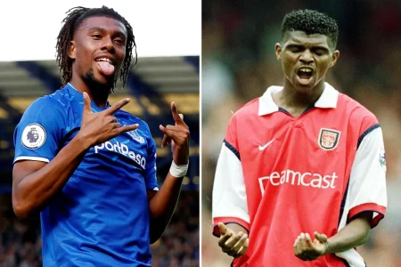 Nigerian legends of the Premier League: From Kanu to Iwobi Alex Iwobi and Nwankwo Kanu, two Nigerian football legends, pictured celebrating their Premier League careers.
