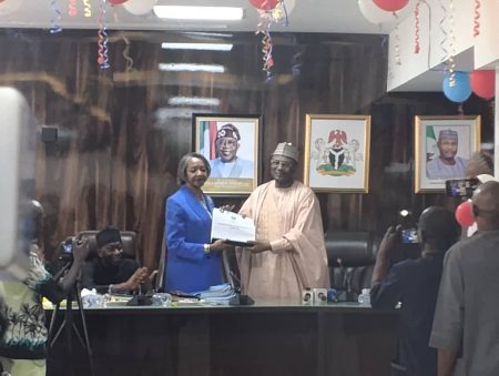 INEC boss Yakubu resigns after 10yrs, hands over to acting chair Yakubu hands over to May Agbamuche-Mbu