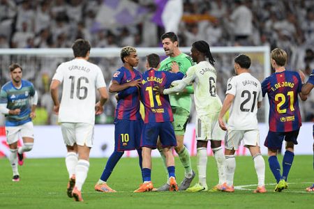 Real Madrid beat Barcelona 2-1 to go five points clear, but Vinicius’ angry reaction to being subbed overshadowed Alonso’s first Clasico triumph.