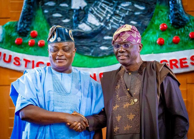 Babajide Sanwo-Olu and Mudashiru Obasa