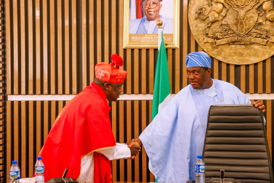 FG renews commitment to security, seeks international support to fight terrorism Archbishop Leonard Kawas and George Akume