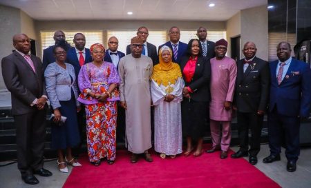 Biodun Oyebanji with the Permanent Secretaries