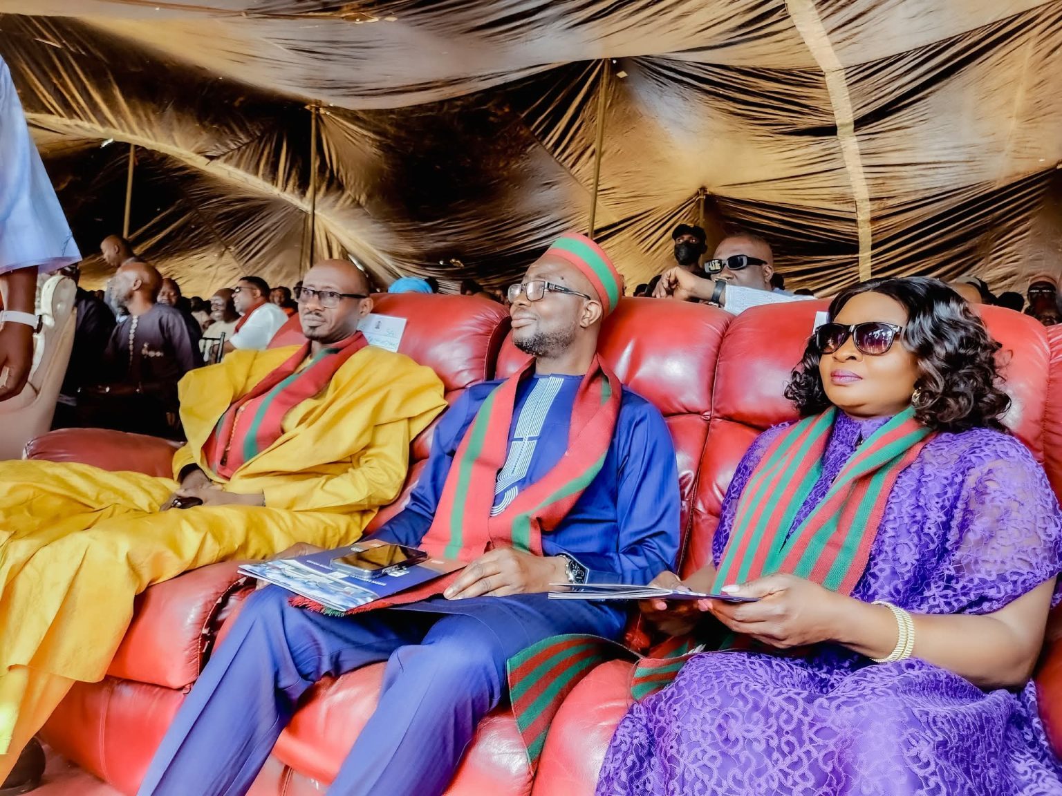 New Humanitarian Affairs and Poverty Reduction Minister, Bernard Doro and his wife, Naomi