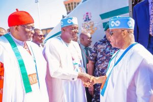 JUST IN: Akpabio arrives Jos to welcome wave of political defections into APC Godswill Akpabio receives in Kos by APC Chairman Nentawe Yilwatda