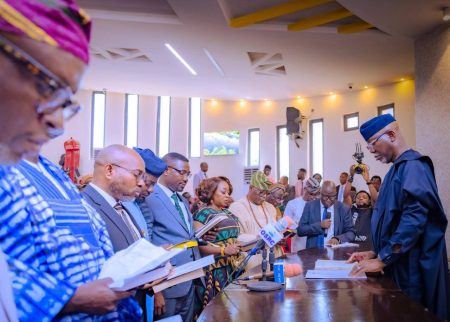 Lucky Orimisan swearing in new special advisers