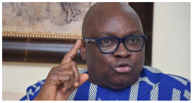 Fayose slams PDP protest at US embassy, calls it “shameful last kick of a dead committee” Former Ekiti State Governor Ayodele Fayose addresses PDP crisis, condemning protest at the US Embassy in Abuja as a “shameful last act.”