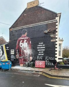 Alexander-Arnold mural vandalised ahead of Liverpool, Real Madrid clash Alexander-Arnold mural vandalised
