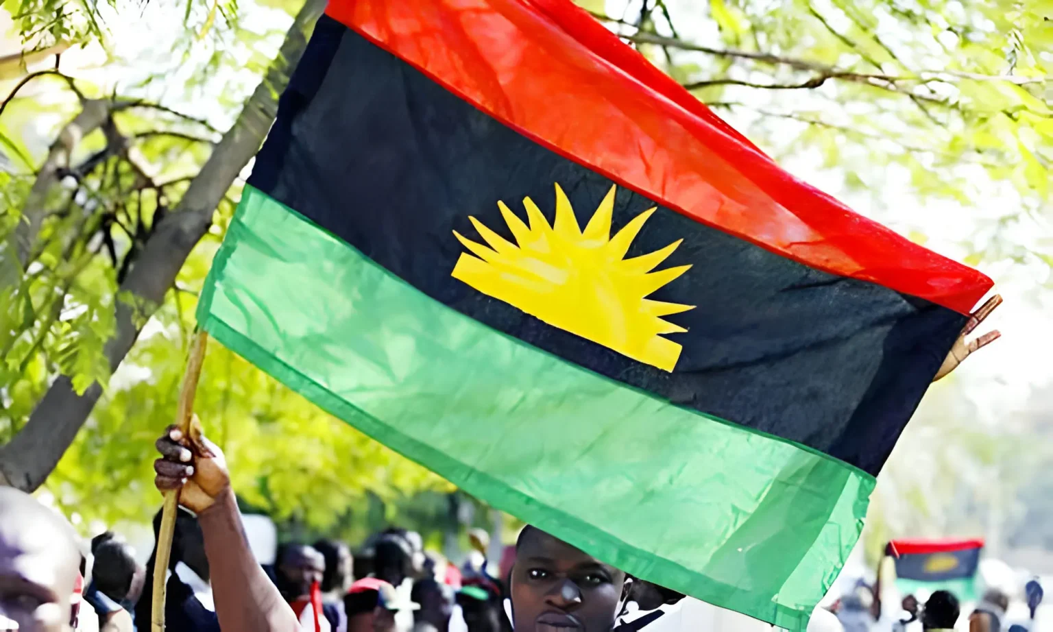 IPOB condemns transfer of Nnamdi Kanu to Sokoto prison, says move endangers his safety IPOB members protest over the treatment and safety of Nnamdi Kanu.