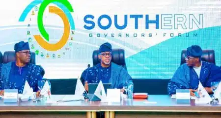 “Southern governors and traditional rulers gather in Ogun State for a high-level regional meeting hosted by Governor Dapo Abiodun