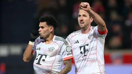 Bayern Munich ended 2025 in style, beating Heidenheim 4-0 to move nine points clear at the top of the Bundesliga after goals from Stanišić, Olise, Díaz and Kane.