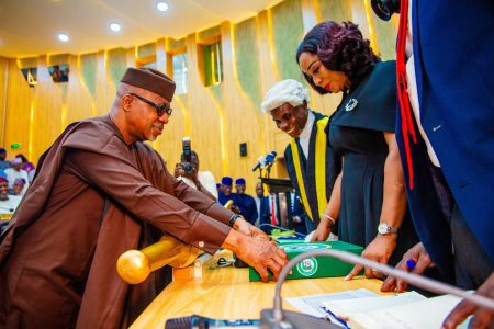 Dapo Abiodun presenting the 2026 budget