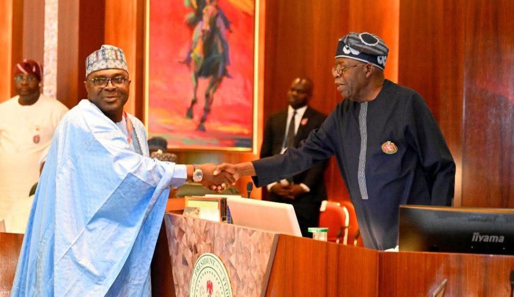 Tinubu swears in new NPC chairman, five permanent secretaries Bola Tinubu swearing in the PS