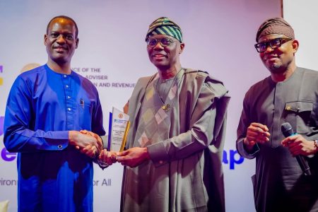 Babajide Sanwo-Olu, Taiwo Oyedele and one other