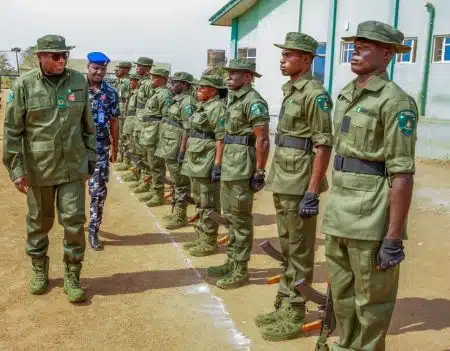 Kwara State Governor AbdulRahman AbdulRazaq with the guards