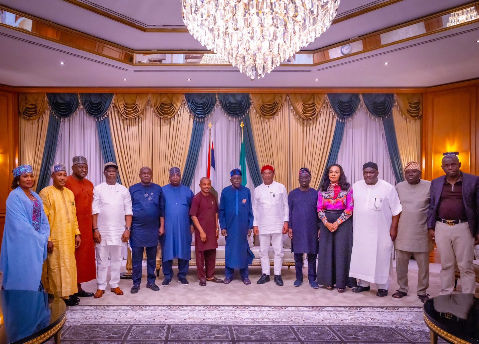 Tinubu holds late-night talks with NLC leaders ahead of planned nationwide protest President Bola Tinubu meeting with Nigeria Labour Congress leaders at the State House in Abuja.