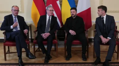 Starmer, Zelensky, Macron, Merz