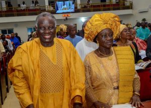 Professor Jerry Gana and his wife during their 50th wedding anniversary.
