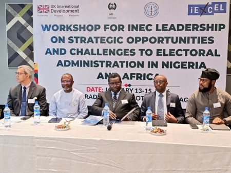 INEC Chairman Prof Joash Amupitan and others