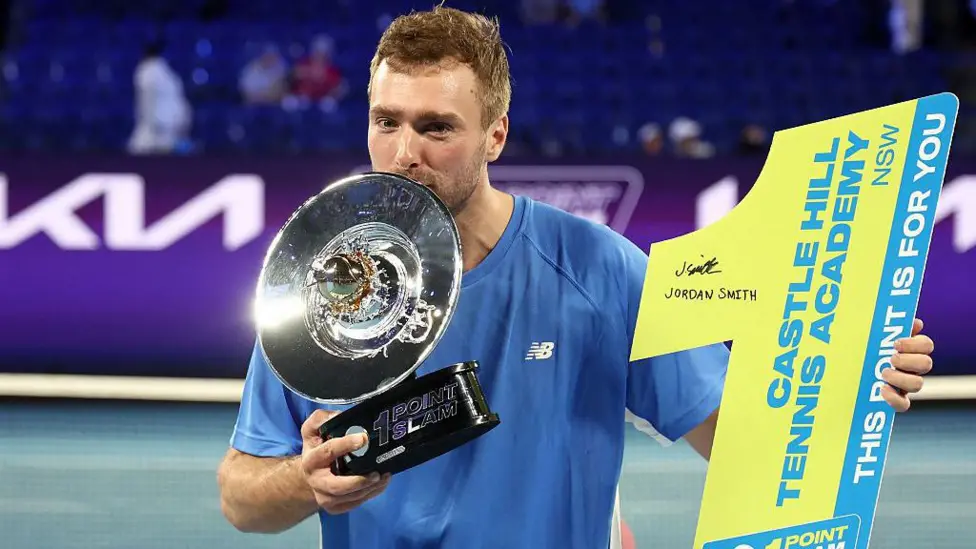 Smith shocks tennis world in Melbourne Amateur Jordan Smith shocked tennis by winning A$1m in Melbourne, beating Jannik Sinner and top stars in the Australian Open’s one-point knockout event.