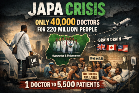 Japa crisis: Nigeria has only 40,000 doctors for 220 million people