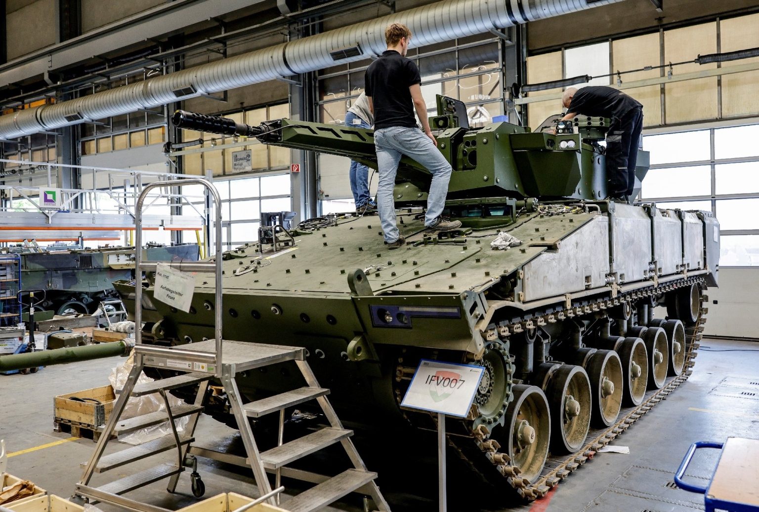 European defence factory producing ammunition as military manufacturing expands.