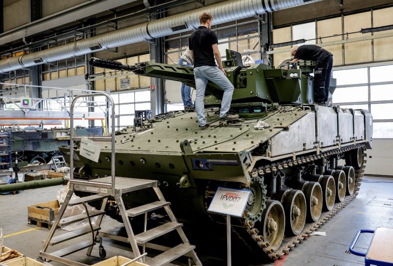 Europe accelerates defence industry revival to cut reliance on US European defence factory producing ammunition as military manufacturing expands.