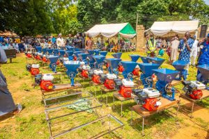 Installation of solar-powered streetlights provided by Hon. Joshua Audu Gana across most of his constituencies.